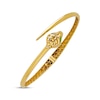 Thumbnail Image 1 of Italian Brilliance Diamond-Cut Snake Bangle Bracelet 14K Yellow Gold