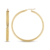 Thumbnail Image 2 of Italian Brilliance Textured Inside-Out Hoop Earrings 14K Yellow Gold 40mm