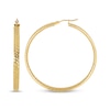 Thumbnail Image 3 of Italian Brilliance Textured Inside-Out Hoop Earrings 14K Yellow Gold 40mm