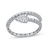 Thumbnail Image 1 of Baguette-Cut Diamond Flex Ring 1/4 ct tw 10K White Gold & Titanium Size 6