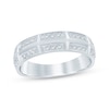 Thumbnail Image 1 of Now + Forever Men's Diamond Angled Wedding Band 1/3 ct tw 10K White Gold