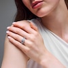 Thumbnail Image 4 of Neil Lane Oval-Cut Diamond & Natural Blue Sapphire Bridal Set 1-1/4 ct tw 14K White Gold