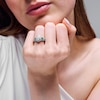 Thumbnail Image 4 of Neil Lane Pear-Shaped Diamond & Natural Emerald Bridal Set 1-1/6 ct tw 14K White Gold