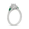 Thumbnail Image 1 of Neil Lane Pear-Shaped Diamond & Natural Emerald Engagement Ring 7/8 ct tw 14K White Gold