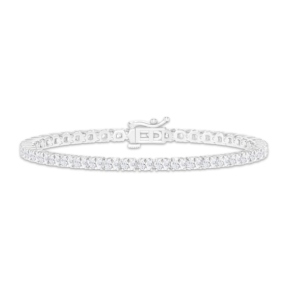 KAY Lab-Grown Diamonds Oval-Cut Tennis Bracelet 5 ct tw 14K White Gold 7.25"