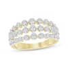 Thumbnail Image 1 of Now + Forever Diamond Three-Row Anniversary Ring 1/4 ct tw 14K Yellow Gold