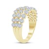 Thumbnail Image 2 of Now + Forever Diamond Three-Row Anniversary Ring 1/4 ct tw 14K Yellow Gold