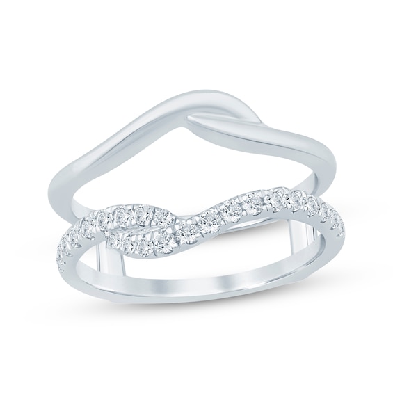 Now + Forever Diamond Twist Enhancer Ring 1/3 ct tw 14K White Gold