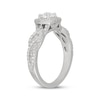 Thumbnail Image 2 of Neil Lane Round-Cut Diamond Cushion Halo Braided Engagement Ring 7/8 ct tw 14K White Gold