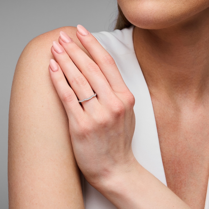 Main Image 15 of Neil Lane Diamond Contour Wedding Band 1/5 ct tw 14K White Gold