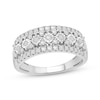 Thumbnail Image 1 of Now + Forever Diamond Multi-Row Anniversary Ring 1/2 ct tw 10K White Gold