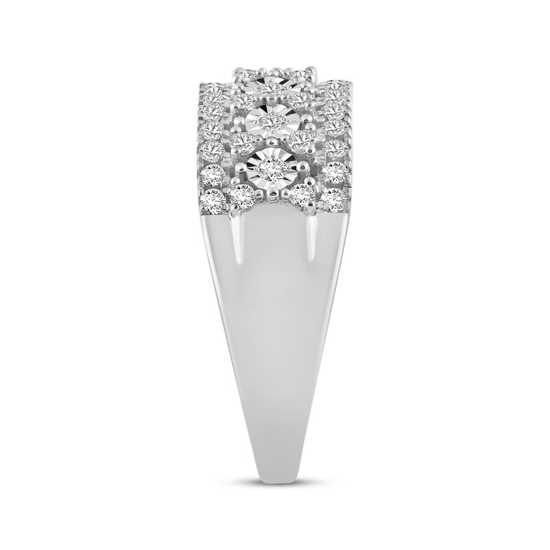 Main Image 2 of Now + Forever Diamond Multi-Row Anniversary Ring 1/2 ct tw 10K White Gold