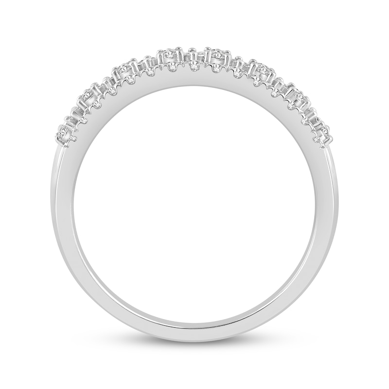 Main Image 3 of Now + Forever Diamond Multi-Row Anniversary Ring 1/2 ct tw 10K White Gold