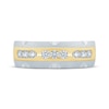 Thumbnail Image 3 of Now + Forever Men's Diamond Trios Wedding Band 1/2 ct tw 10K Two-Tone Gold