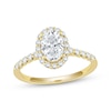Thumbnail Image 1 of Now + Forever Lab-Grown Diamonds Oval-Cut Halo Engagement Ring 1-1/2 ct tw 14K Yellow Gold