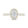 Thumbnail Image 3 of Now + Forever Lab-Grown Diamonds Oval-Cut Halo Engagement Ring 1-1/2 ct tw 14K Yellow Gold