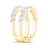 Thumbnail Image 2 of Now + Forever Lab-Grown Diamonds Emerald-Cut & Round-Cut Enhancer Ring 2 ct tw 14K Yellow Gold