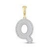 Thumbnail Image 1 of Diamond Puff Letter Q Initial Charm 1/3 ct tw 10K Yellow Gold