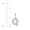 Thumbnail Image 3 of Diamond Puff Letter Q Initial Charm 1/3 ct tw 10K Yellow Gold