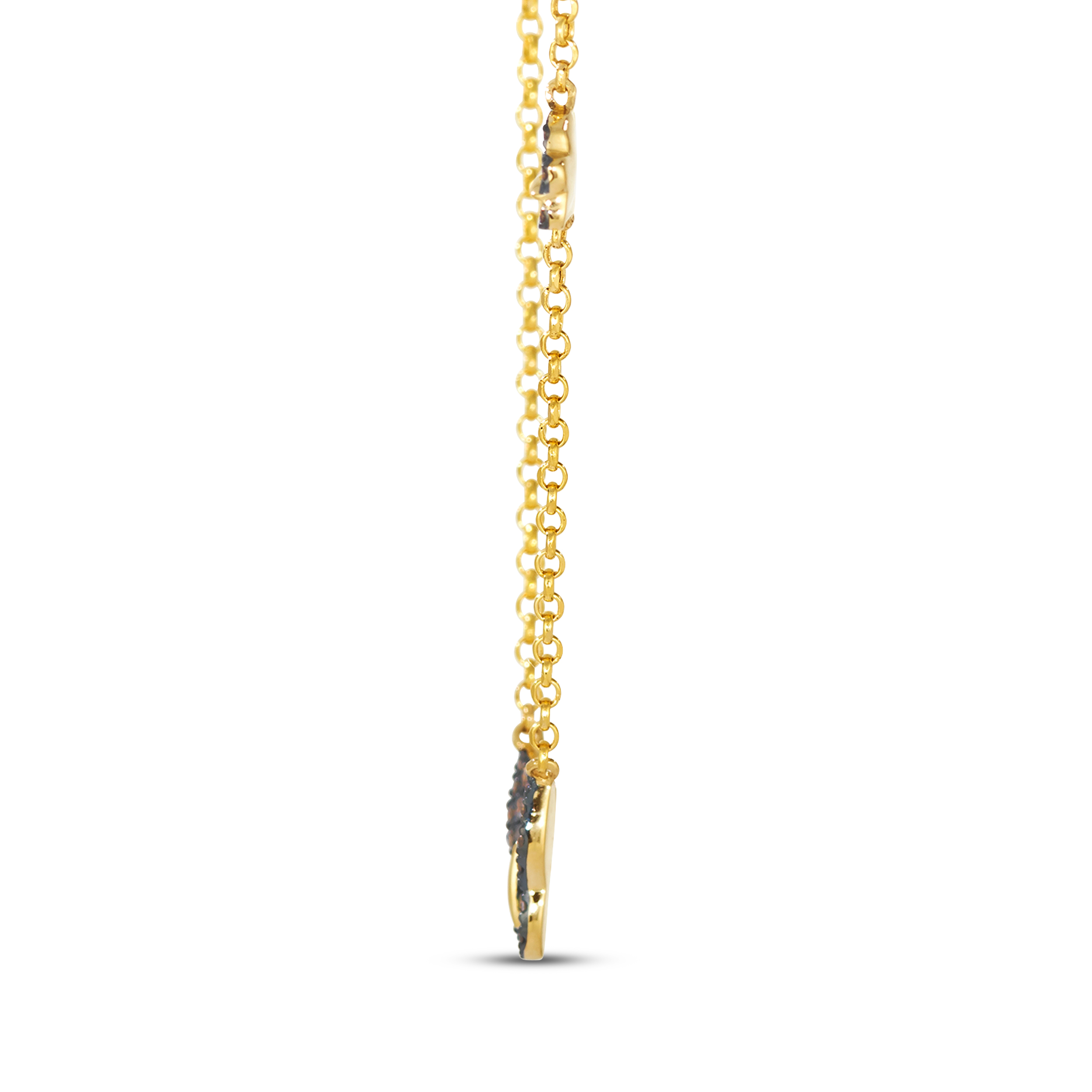 Main Image 2 of Le Vian Diamond Butterfly Station Necklace 1/5 ct tw 14K Honey Gold 19&quot;