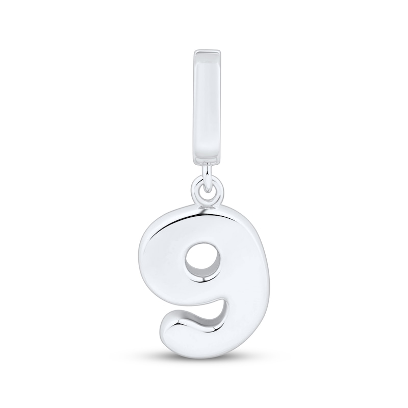 Main Image 1 of Charmed Memories Number 9 Charm Sterling Silver
