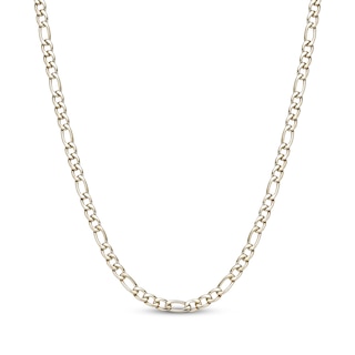 Figaro Chain Necklace 6mm Yellow Ion-Plated Solid Stainless Steel 24"