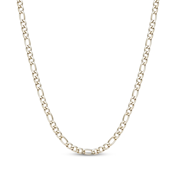 Figaro Chain Necklace 6mm Yellow Ion-Plated Solid Stainless Steel 24"