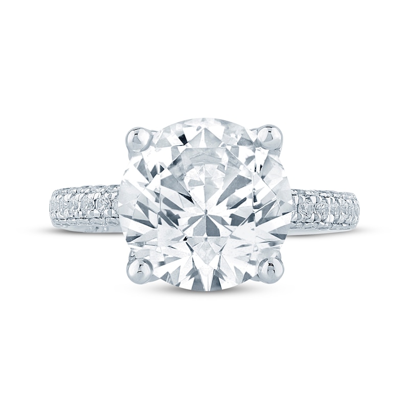 Main Image 4 of Monique Lhuillier Bliss Round-Cut Lab-Grown Diamond Engagement Ring 5-3/4 ct tw 18K White Gold