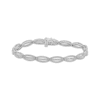 Thumbnail Image 1 of Diamond Boat Link Bracelet 1 ct tw 10K White Gold 7.25"