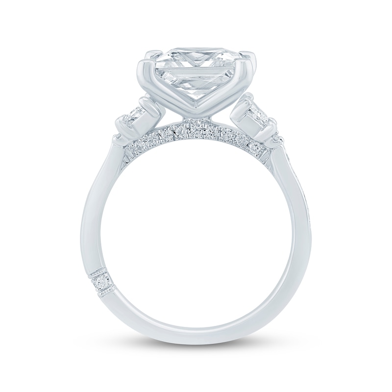 Main Image 3 of Monique Lhuillier Bliss Princess-Cut Lab-Grown Diamond Engagement Ring 4-5/8 ct tw 18K White Gold
