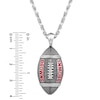 Thumbnail Image 4 of True Fans Cleveland Browns 1/20 CT. T.W. Diamond Vertical Football Necklace in Sterling Silver