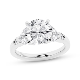 Now + Forever Lab-Grown Diamonds Round-Cut Engagement Ring 3-1/2 ct tw 14K White Gold