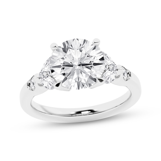 Now + Forever Lab-Grown Diamonds Round-Cut Engagement Ring 3-1/2 ct tw 14K White Gold