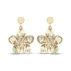 Thumbnail Image 2 of Diamond-Cut Flower Dangle Earrings 14K Yellow Gold