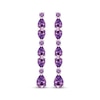 Thumbnail Image 2 of Pear-Shaped & Round Amethyst Drop Earrings Sterling Silver