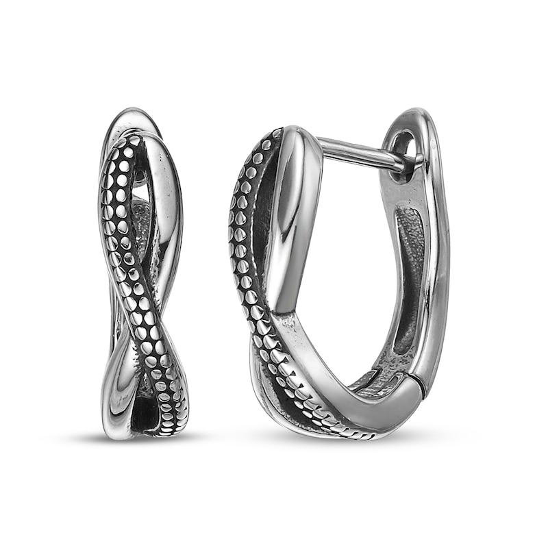 Stainless steel twist hoop earrings Stainless steel twist hoop earrings