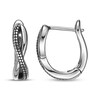 Thumbnail Image 3 of Men's Dot Twist Hoop Earrings Stainless Steel & Black Ion Plating