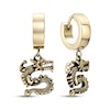 Thumbnail Image 1 of Men's Dragon Dangle Hoop Earrings Yellow Ion-Plated Stainless Steel