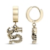 Thumbnail Image 3 of Men's Dragon Dangle Hoop Earrings Yellow Ion-Plated Stainless Steel