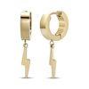 Thumbnail Image 1 of Men's Lightning Dangle Hoop Earrings Yellow Ion-Plated Stainless Steel