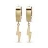 Thumbnail Image 2 of Men's Lightning Dangle Hoop Earrings Yellow Ion-Plated Stainless Steel