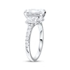 Thumbnail Image 2 of Memories Moments Magic Radiant-Cut Lab-Grown Diamond Three-Stone Engagement Ring 3 ct tw 14K White Gold