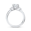Thumbnail Image 3 of Memories Moments Magic Radiant-Cut Lab-Grown Diamond Three-Stone Engagement Ring 3 ct tw 14K White Gold