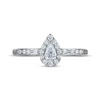 Thumbnail Image 3 of Now + Forever Pear-Shaped Diamond Halo Engagement Ring 1/3 ct tw 14K White Gold