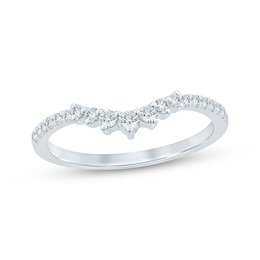Now + Forever Diamond Graduated Contour Anniversary Ring 1/4 ct tw 14K White Gold