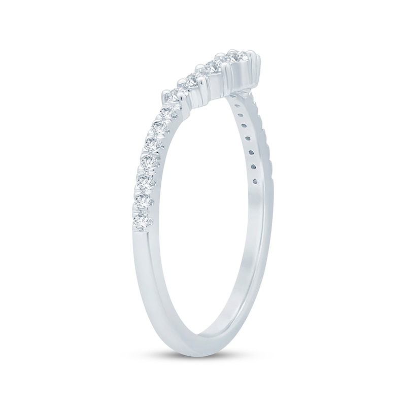 Main Image 2 of Now + Forever Diamond Graduated Contour Anniversary Ring 1/4 ct tw 14K White Gold