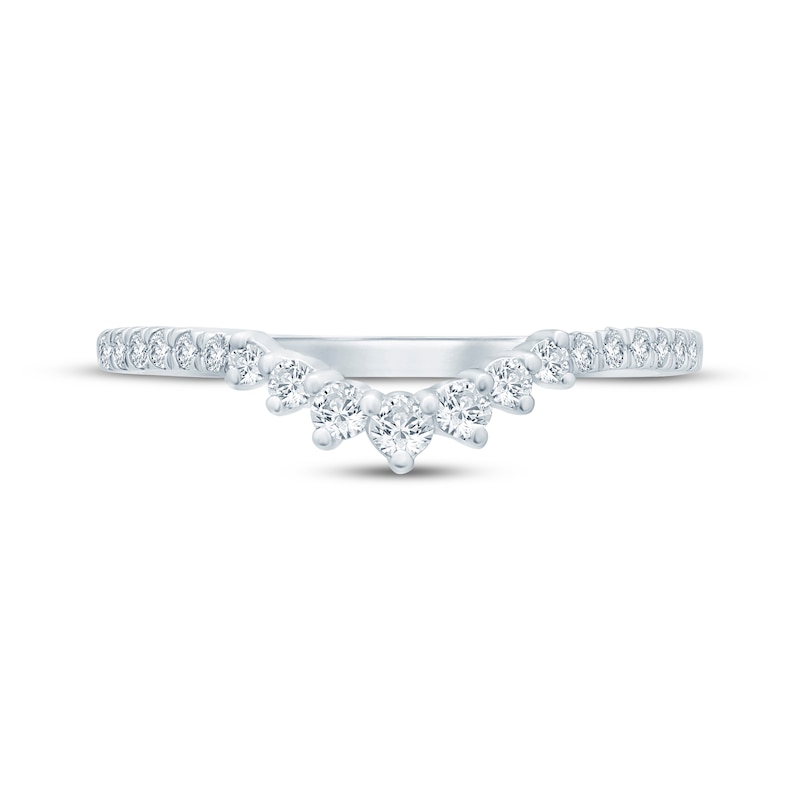 Main Image 3 of Now + Forever Diamond Graduated Contour Anniversary Ring 1/4 ct tw 14K White Gold