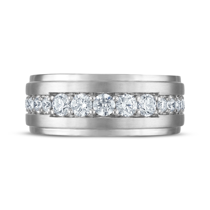 Main Image 3 of Now + Forever Men's Diamond Wedding Band 1 ct tw 10K White Gold