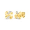 Thumbnail Image 1 of Diamond Knot Mini Stud Earrings 1/15 ct tw 10K Yellow Gold