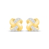 Thumbnail Image 2 of Diamond Knot Mini Stud Earrings 1/15 ct tw 10K Yellow Gold